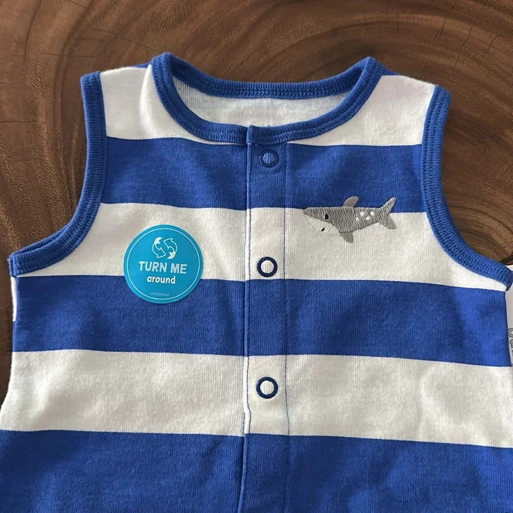 Carter’s snap front shark bodysuit